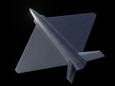 FL-71 Chinese Fighter Drone Low-poly 3D model
