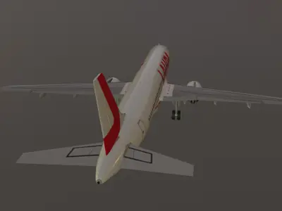 Lauda airlines airbus a320-214 low poly 3D Model  Low-poly 3D model