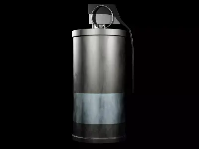 Smoke Grenade - made in Blender Low-poly 3D model