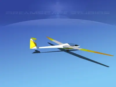 Glaser Dirks DG-200 15-metre Sailplane V10 3D model