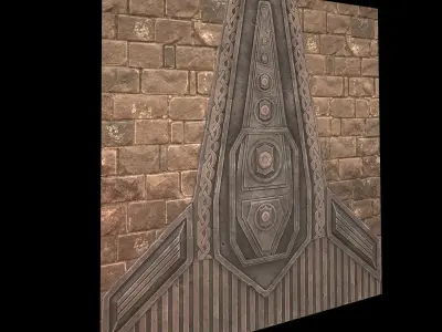 celtic wall Low-poly 3D model