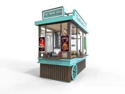 Snack Bar Model Low-poly 3D model