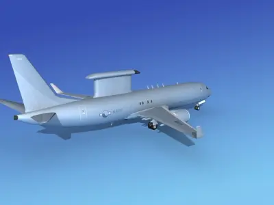 Boeing E-8 Posiedon AEWS Rep of Korea 3D model