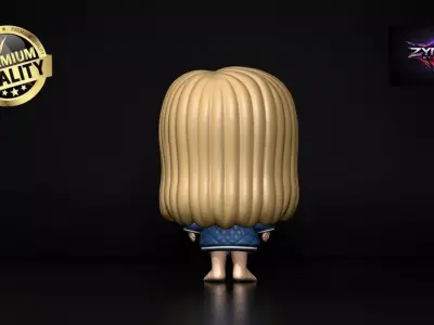 Pragmata Girl Funko STL Diana Character Figure 3D Print Model 3D print model