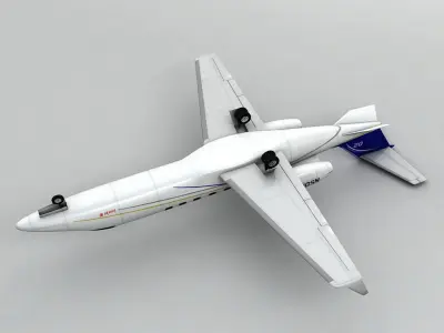 Bombardier Learjet 40 Aircraft Low-poly 3D model