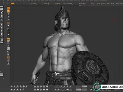 FREE 3D Gladiator Model - Part 1 Helmet Free 3D model
