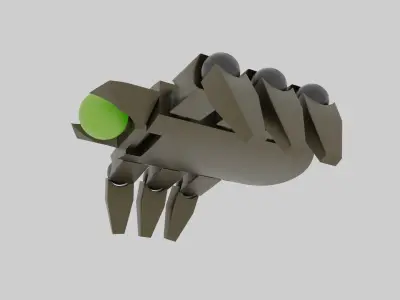Mechanized Space Scarab - Rigged and Animations Free low-poly 3D model