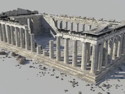 Parthenon Low-poly 3D model
