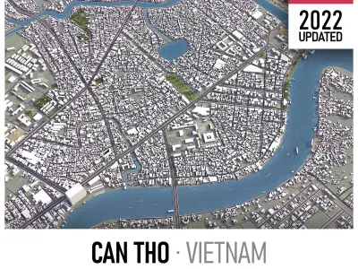 Can Tho Low-poly 3D model