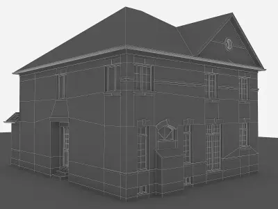 Cottage House 03  Low-poly 3D model
