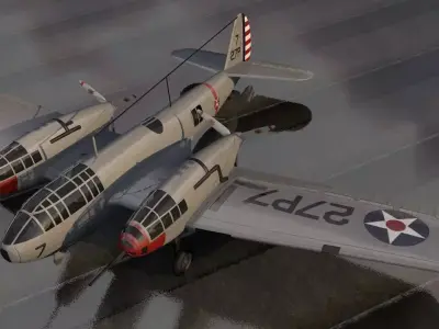 Bell YFM-1 Airacuda 3D model