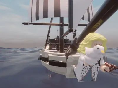 LEGO - FRENCH SLOOP - PETITE LIBERTE - Rogue Film Productions 3D model