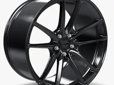 Velgen Wheels Lightweight Series VF5 Wheel Gloss Gunmetal Low-poly 3D model