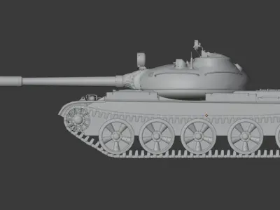 T-62 Soviet Main battle Tank 3D model