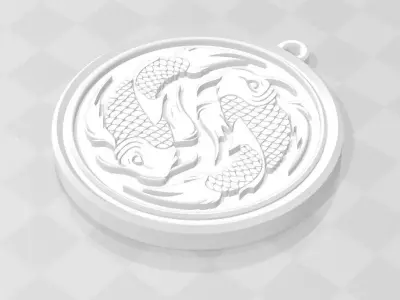 HM Fish Keychain 3D print model