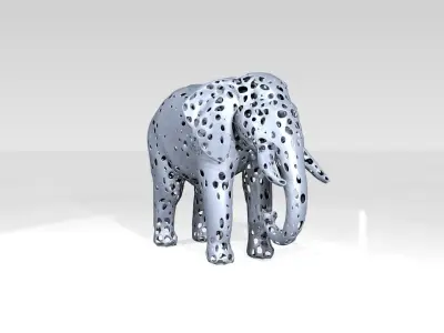 Elephant Voronoi 3D model