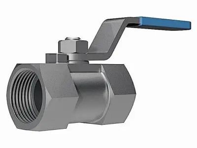 One Piece Manual Ball valves - BSP Threaded Ends 3D model