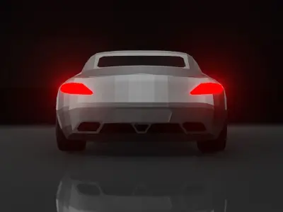 Mercedes Benz SLS Low Poly Free low-poly 3D model