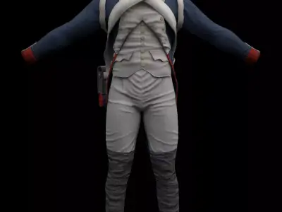 Napoleonic French Guard Low-poly 3D model