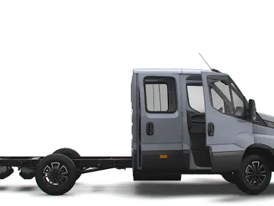 Iveco Daily Crew Cab L2 Chassis 2023 3D model