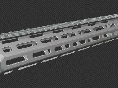 AR-15 KAC URX4 13Inch M-LOK Handguard Low-poly 3D model
