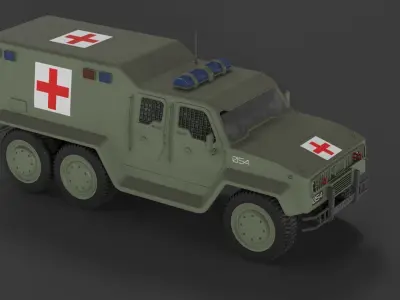 Military ambulance 3D model