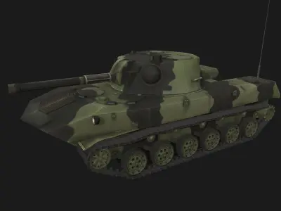 Tank 2s9 Nona Low-poly 3D model