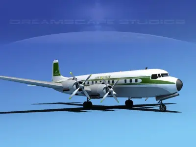 Douglas DC-7C Air Boston 3D model