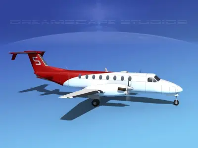 Beechcraft B1900C V09 3D model