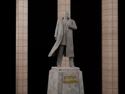 Stepan Bandera Monument 3D model