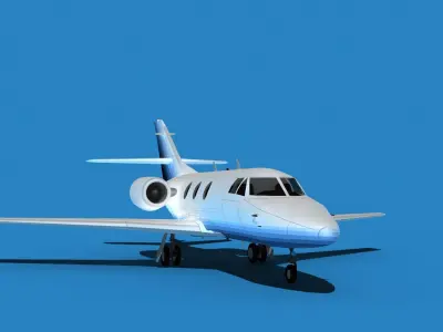 Dassault Falcon 10 V03 3D model
