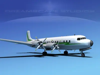 Douglas DC-7C Corporate 2 3D model