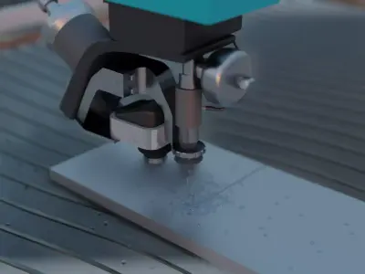 Water Jet Low-poly 3D model