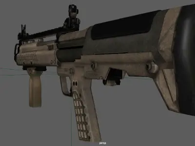 KSG Shotgun Rig Low-poly 3D model