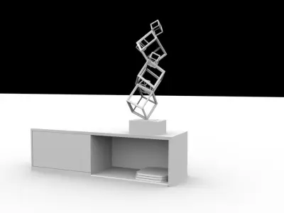 Desk for console Free low-poly 3D model