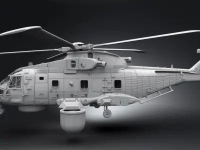 Merlin Mk2 Scale model 3D print model