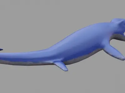 Mosasaurus Low Poly - Rigged Low-poly 3D model