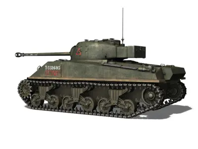 Sherman MK VC Firefly - Tryniec 3D model