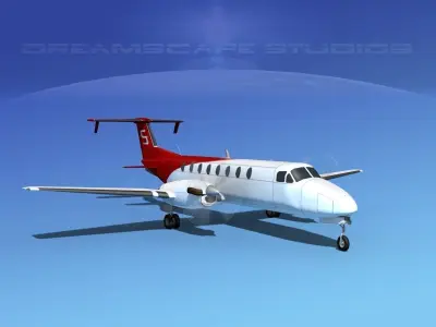 Beechcraft B1900C V09 3D model