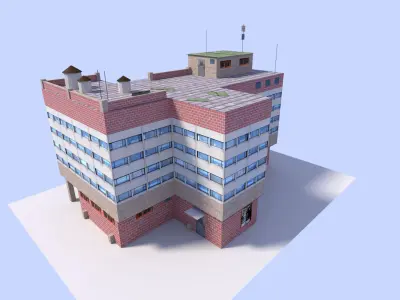free office building Free low-poly 3D model