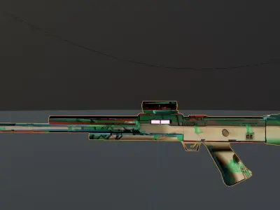 Space Shootgun Low Poly Free low-poly 3D model