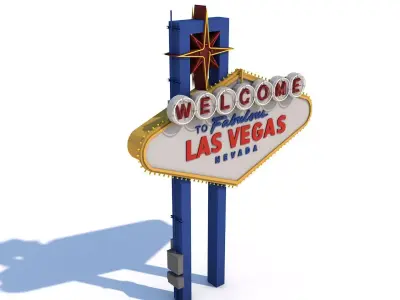 Las Vegas Sign Low-poly 3D model