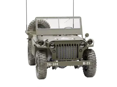 Jeep Willys MB Low-poly 3D model