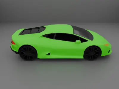 Low Poly Super Car 1 Free low-poly 3D model