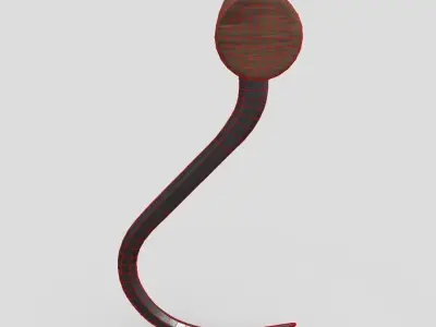 Meat Hook 4 Low-poly 3D model