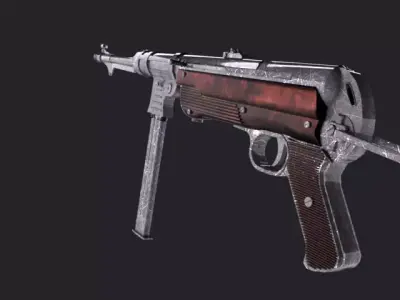 Game ready MP40 gun Free low-poly 3D model