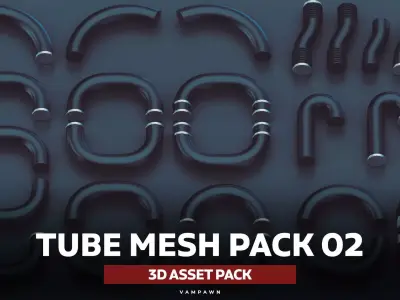 SFDEMIR Tube Kitbash 02 Low-poly 3D model