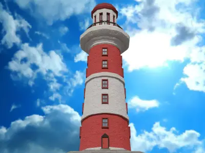 Lighthouse 05 Low-poly 3D model