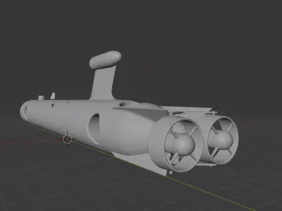 AUV AMULET II - Autonomous Underwater Vehicle 3D print model