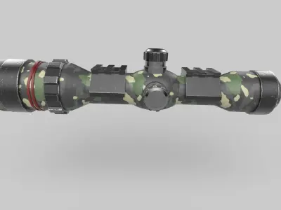 sniper scope Low-poly 3D model